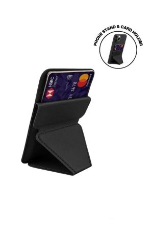 ODDA - Mag Card Holder with Phone Stand - Black