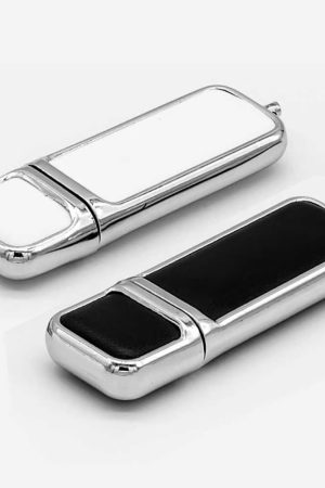 Leather with Chrome Finish USB