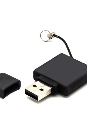 Square Black Rubberized USB Flash Drives