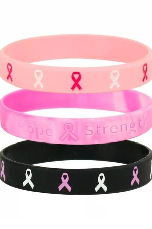 Breast Cancer Awareness Wristbands with Logo