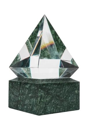 Diamond Shaped Crystal Awards with Marble Base
