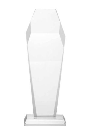 Hexagon Shaped Crystal Awards with Glass Base & Box
