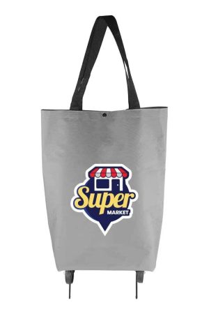 Portable Trolley Bags with Handles & Two Foldable Wheels