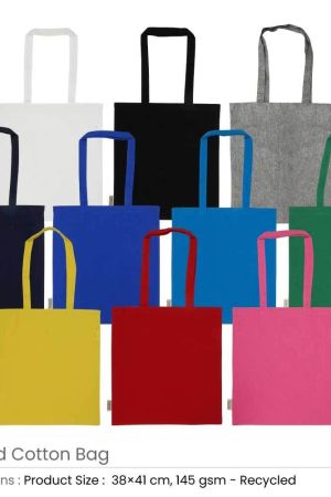 Hot Recycled Cotton Bags, Durable Long Strap