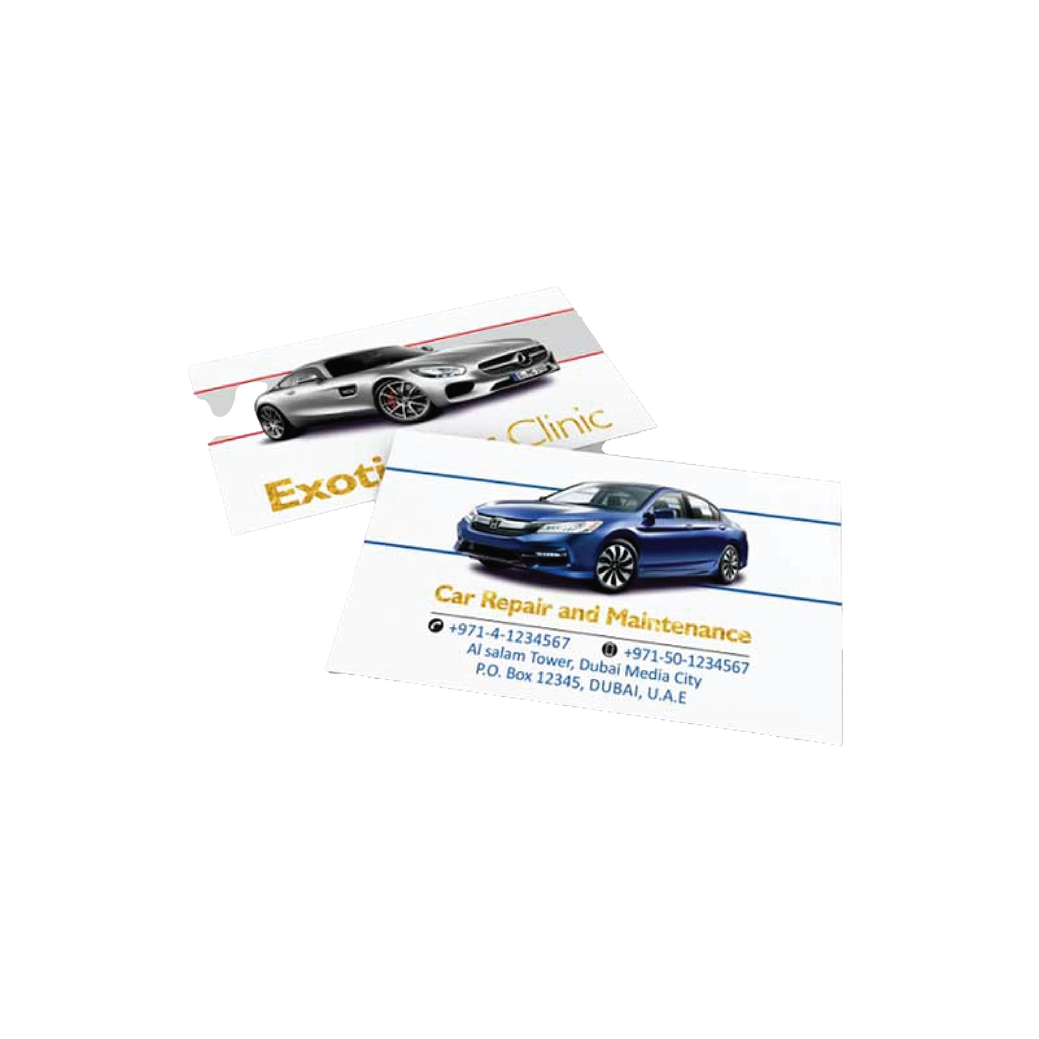 Business Cards, Gold Foiling, Brilliant Paper 300 gsm 9x5.5cms 1000Pcs